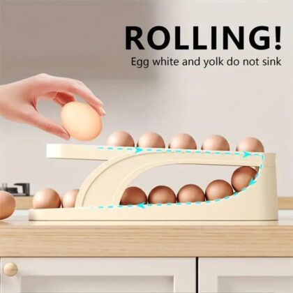 Rolling egg dispenser