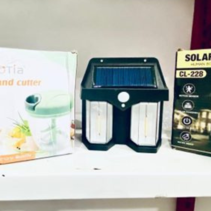 Solar Wall Lamp & Hand Pull Food Vegetable Chopper